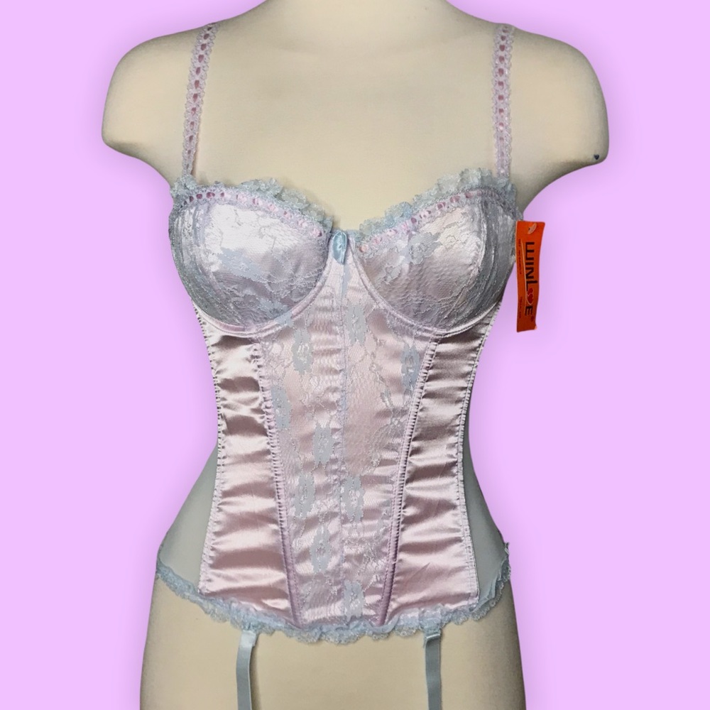 NWT Vintage Y2K Mesh Lace Corset